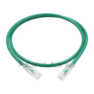 CAT.6 UTP 24AWG Network Copper Patch Cable With Transparent Molded Plugs Green