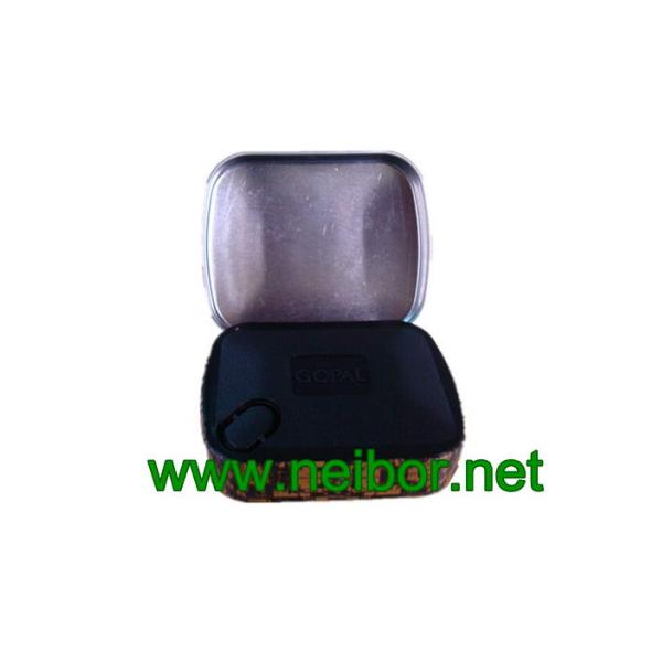 pocket size mint tin box with plastic dispenser
