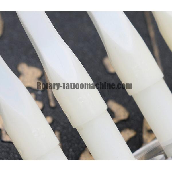 White Tattoo Gun Tips Medial Plastic Material Ethylene Oxide Sterilized No Safe Risk