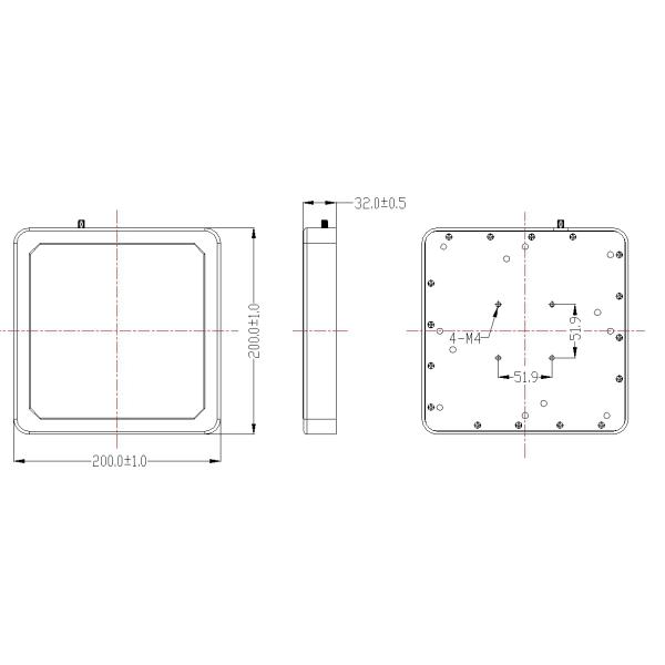 8dBic Направленная антенна Rfid 20dB Класс производства IP65 с частотой портала RFID Gate 902MHz-928MHz
