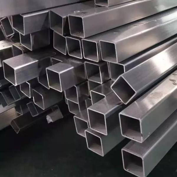 ISO9001 Annealed 316 Stainless Steel Square Tubing , Decoiling Hot Rolled Steel Pipe