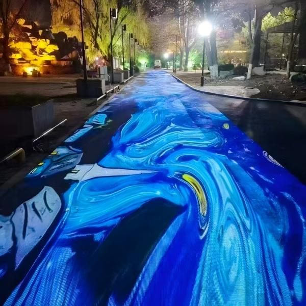 Digital Interactive Floor Projection Mapping Outdoor Lighting Interactive Floor Projector