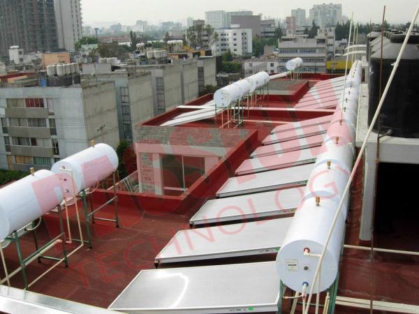 Black Chrome Blue Film Water Heating System For Home , Flat Panel Solar Collector