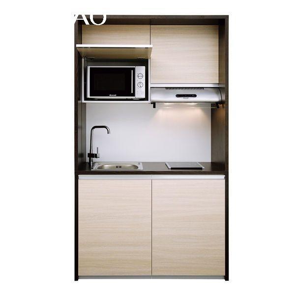 Cozinha sob medida com armário Mini Hotel Apartamento Cozinha Modular Melamina Armários de cozinha