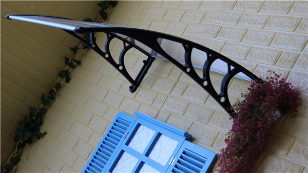 Outdoor Window Polycarbonate Patio Canopy Stainless Steel Support Bar
