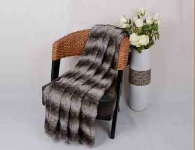 Soft Polyester Fake Fur Blanket 2 Ply For Couch / Chair Throws High Warmth Retention