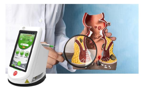 15W 980nm Surgical Piles Laser Machine for Hemorrhoid Treatment