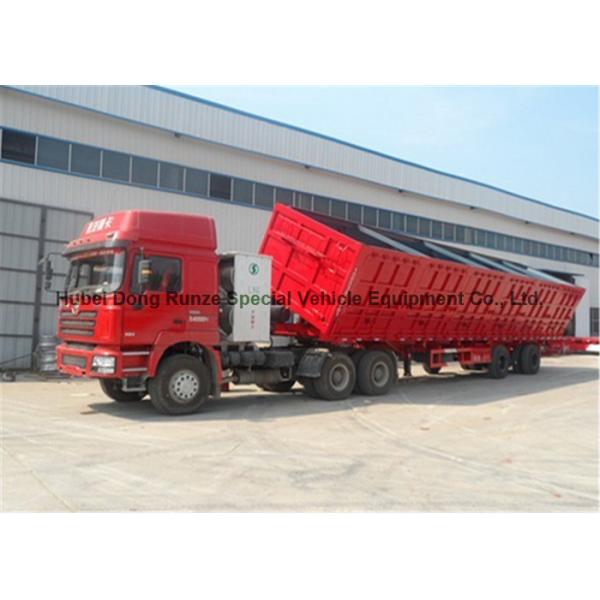 3 axles end tipping semi trailer/rear dump semitrailer for truck 50 - 60 Ton