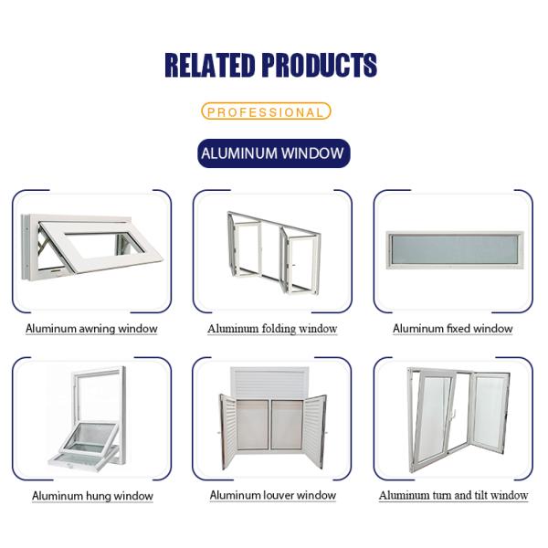 Chinese Top White Frame Aluminum Alloy Casement Windows for Security and Louvre