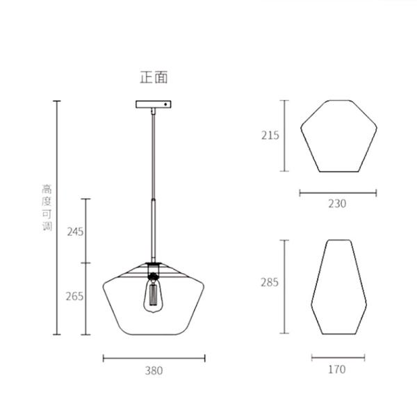 Smoked glass pendant light for indoor Kitchen Dining room Decoration (WH-GP-03)