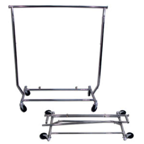 Stainless Steel Garments Shop Fitting Stand Foldable Cloth Rack for Displaying Wiper