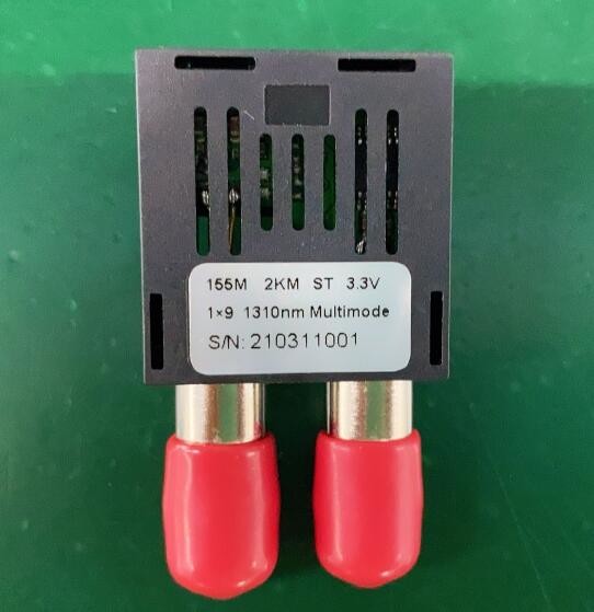 1X9 155M Dual Fiber Multimode 1310nm 2km ST Optical Module