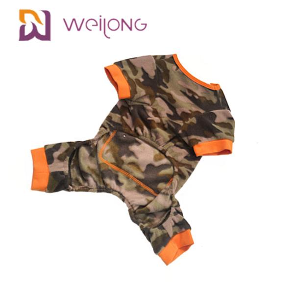 Poly Fleece Winter Pet Pajama Camo Skull Dog Fleece Onesie