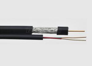 Cabo coaxial de alta velocidade da tevê do PVC de RG59+2C CCS para a certificaç