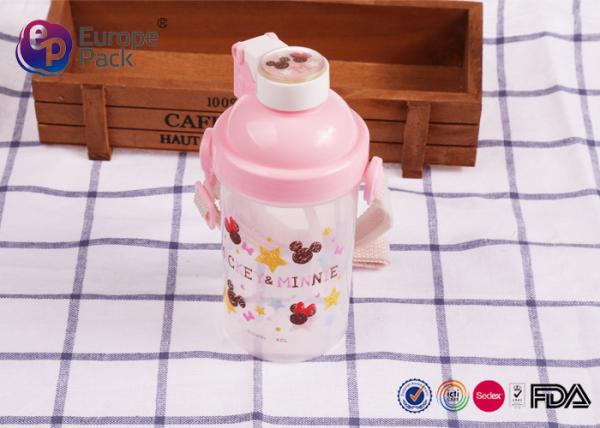 ISO9001 270ml No Leak Kids Plastic Water Bottles Personalised Pantone Color