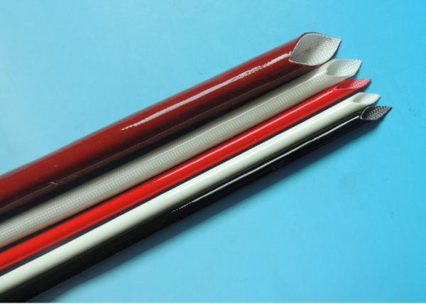 Silicon Resin Coated Silicone Fiberglass Sleeving 200℃ High Temperature 0.5mm - 30mm