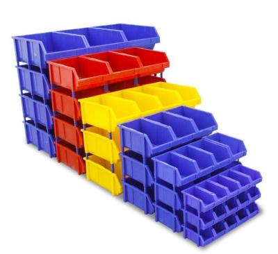 Workshop Hanging Box Plastic Container Tool Spare Parts Storage Bins Shelves Injection Stackable Rack Divisible Organizer