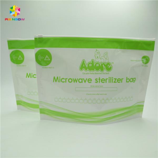 Sacos do esterilizador da micro-ondas do ANIMAL DE ESTIMAÇÃO de 150 mícrons para garrafas de alimentação do bebê