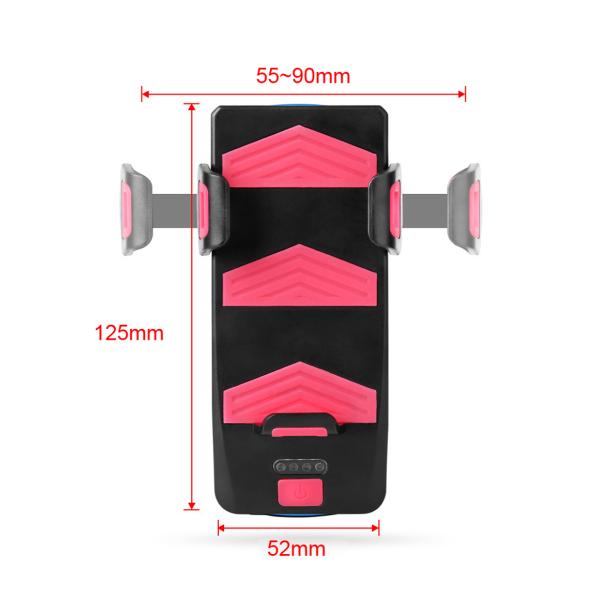 USB Rechargeable LED Bike Headlight Bike Horn Phone Holder Powerbank for Night Riding