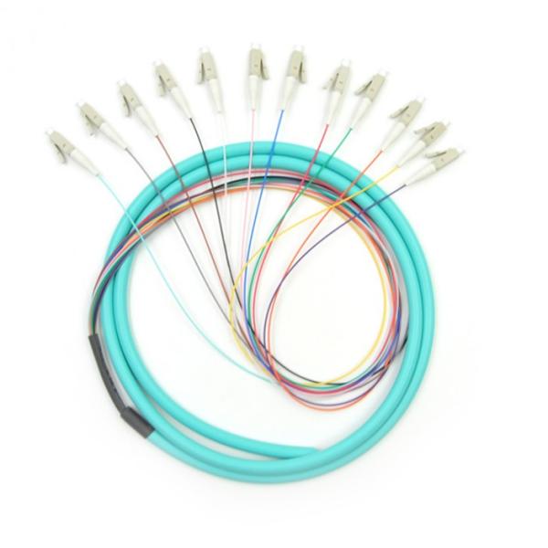 LC/UPC 50/125 APC OM3 3m 12core Fiber Optic Pigtail