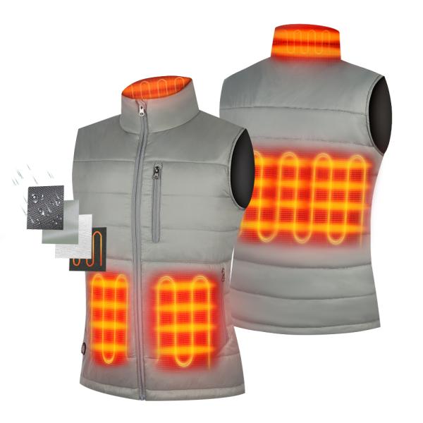 Les hommes de la meilleure qualité de femmes que le gilet passionné USB d'hiver a piqué la veste de douille ont capitonné Gilet