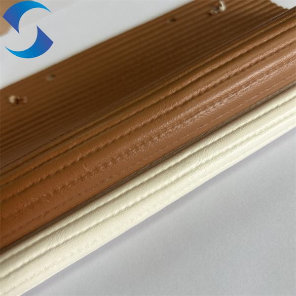 Sofa en tissu en cuir PVC durable résistant aux taches Durable à trois dimensions Bar Pattern faux cuir pour la décoration intérieure