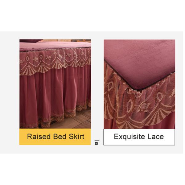 Взрослый детский комфорт шерсть фланельная постельная юбка набор цветочный печатный двойной слой постельное одеяло