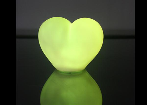 Portable Heart Shaped Led Night Light Security With Seven Colors Changing