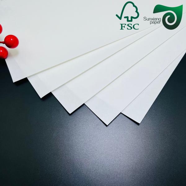 FSC  High Strength White Kraft Paper 170g  350g From Virgin Wood Pulp For Packaging FSC