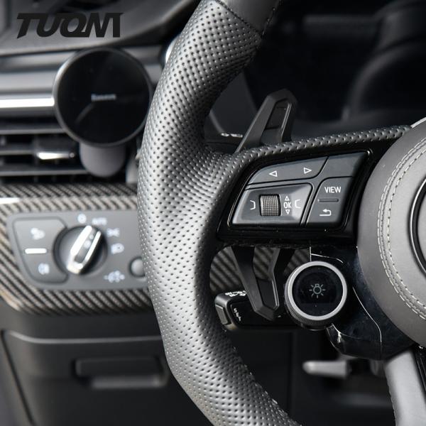 Perforated Smooth Leather Audi R8 Steering Wheel Plain Weave 350mm