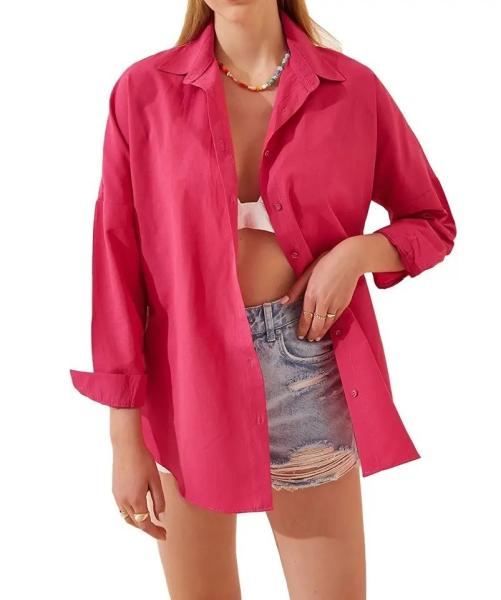                  Casual Fit Womens Shirts Solid Shirt             