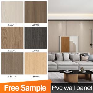 5mm 木粒 PVC 壁板 柔軟な竹 木炭 装飾壁板