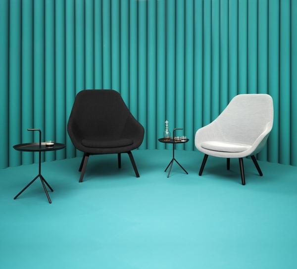 Fabric Hay Lounge Chair With Wood Legs , Modern Furniture Low Lounge Chair