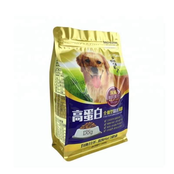 Flat Bottom Side Gusset Plastic Pet Food Packaging Bag Gravure Printed 50-200 microns