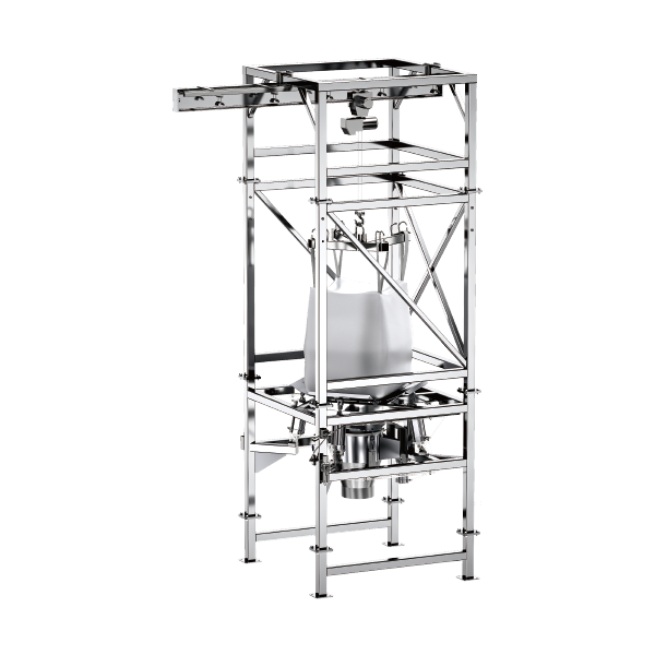 Space Saving Raw Materials Unloading System Bulk Materials Big Bag Unloading Station