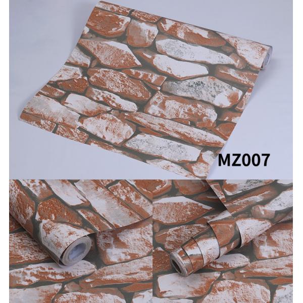 3D Brick PVC Self Adhesive Wallpaper Rolls for Stone Wall