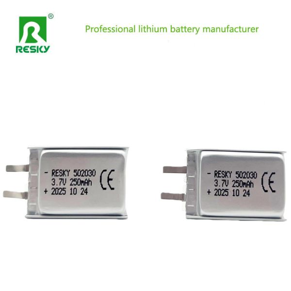Rechargeable Lifepo4 Battery Cell 502030 3.7v 250mAh 0.925wh Power Lithium Ion Polymer Battery
