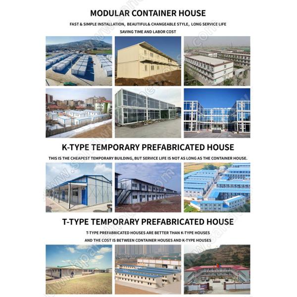 Temporary Site Prefab Sandwich Panel Container Dormitory Buildings