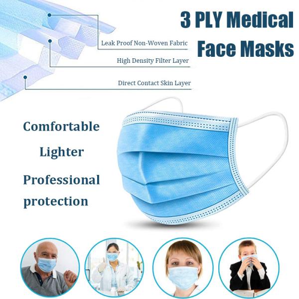 Protective Disposable Medical Face Mask Hygiene Face Mask Three Layers