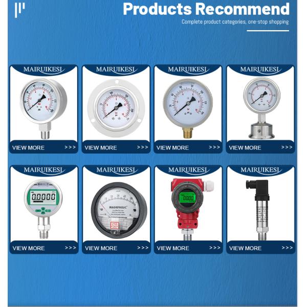 YE75BF 76mm Nominal Diameter Overvoltage Protection All Stainless Steel Pressure Gauge