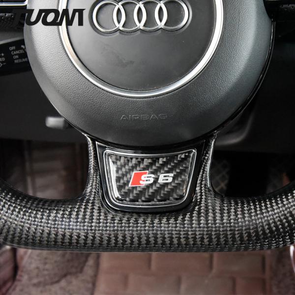 Customized Led Audi Carbon Fiber Steering Wheel Genuine Leather S7 Rs6