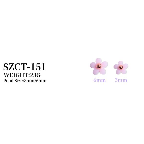 3D Resin Candy Color Nail Decoration Flower With Rhinestone for Nail Salon and Plastic