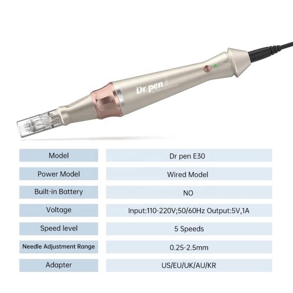 Dr.pen E30 C Wired Derma Pen Professional Skin Care Machine with Aluminum Alloy Shell