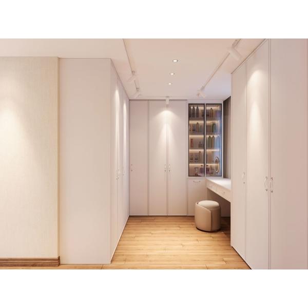 U-Shaped Stainless Steel Wardrobe With Light French Style