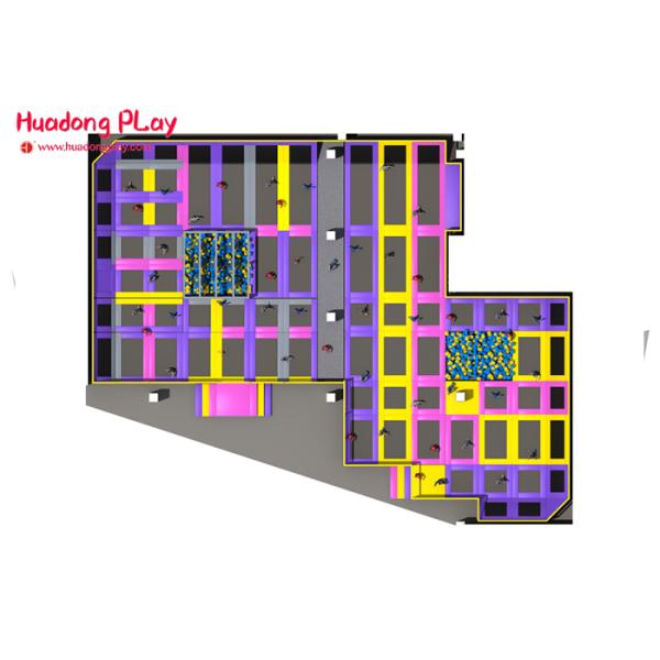 Astm Trampoline Park Equipment Indoor Customized Pvc Material High Safety