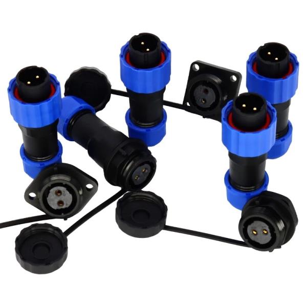 SP16 IP68 2 Pin Waterproof Connector Plug Socket PA66 Male And Female 5 Pin 9 Pin