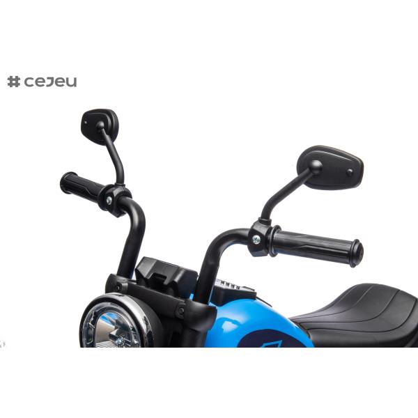 Electric Kids Motorcycle Toy, Music & Lights, Hand Acceleration & Foot Brake, 6V4.5AH