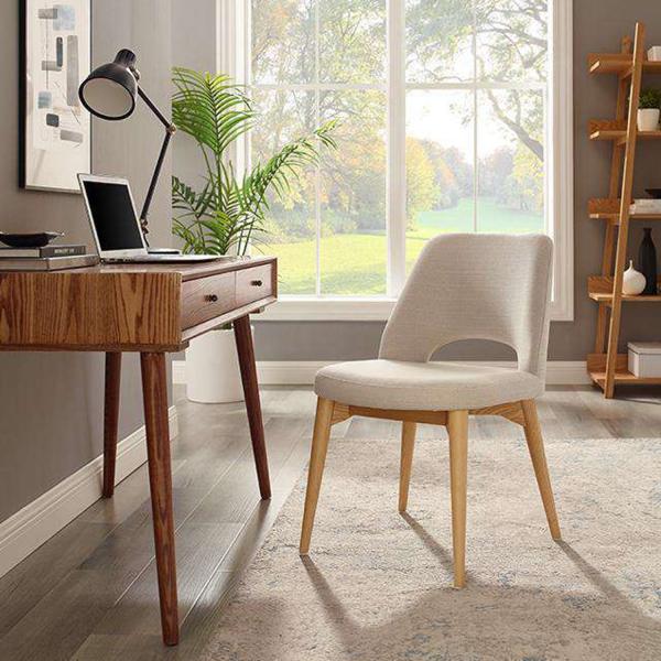 Durable Anti Scratch Cloth Dining Chairs , Modern Upholstered Restaurant Chairs