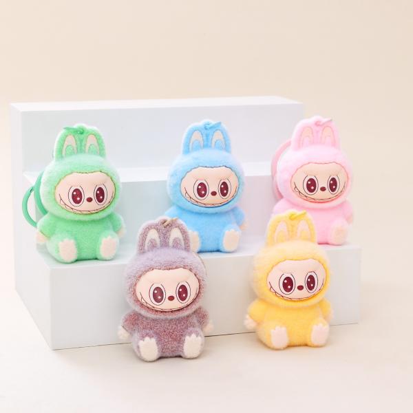 Plush Labubu Keychain Doll The Monsters Pendant Figures Collectible Toys Bag Accessories Gift