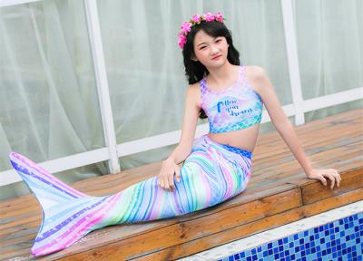 Colorful Unicorn Mermaid Tails for Swimming Princess Bikini Bathing Suit Children's Day for 3-12Y